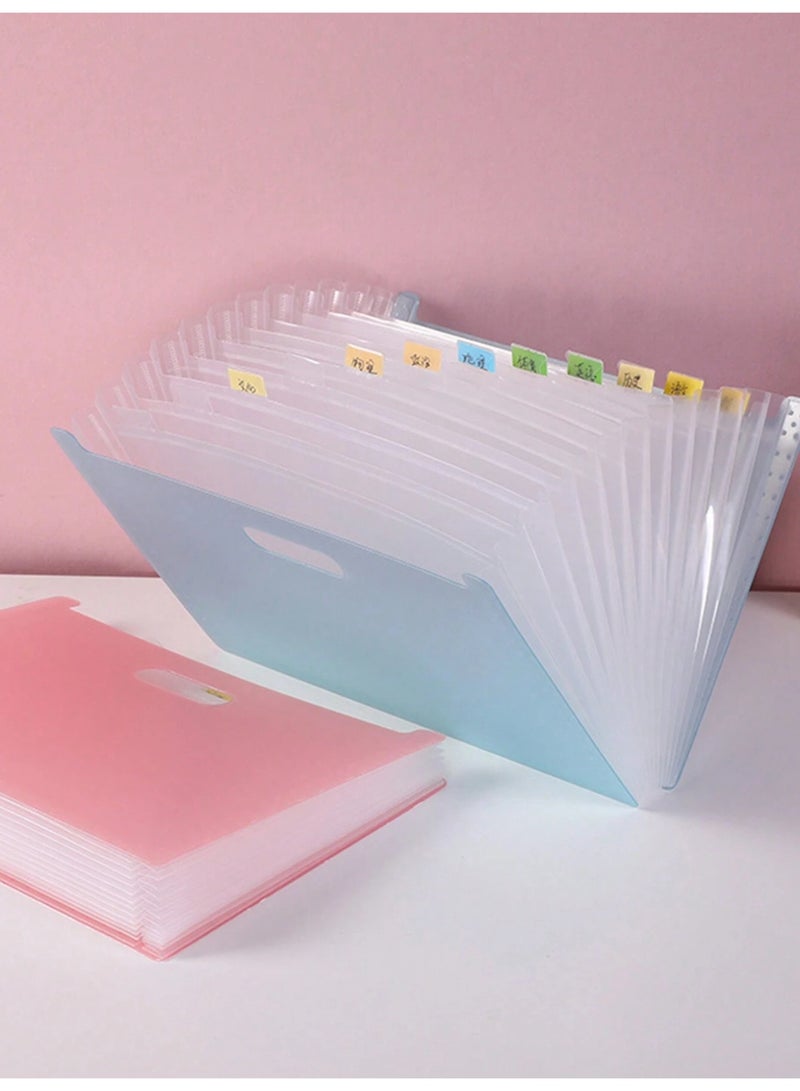 Valiant Glow 13-Pocket Expandable Accordion-Style File Folder | Portable A4 Document Organizer with Labels | Storage Bag for Exam Papers, Textbooks, and Materials (Ideal for Teachers & Students) | School & Office File Folder (Label Colors Shipped Randomly) - Image 4